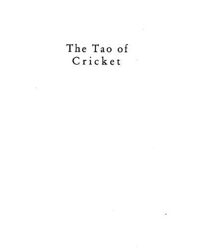 The Tao of Cricket