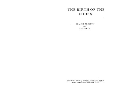 The Birth Of The Codex