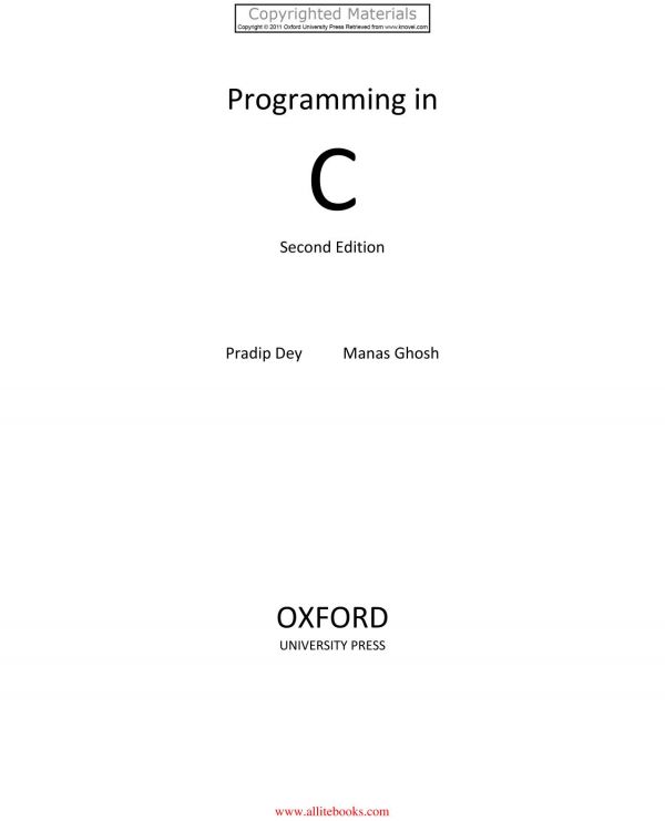 Programming in C