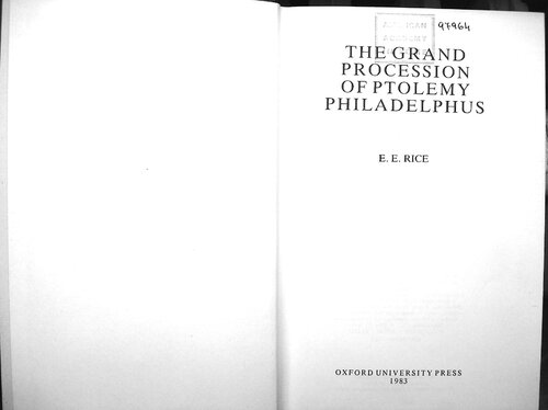 Grand Procession of Ptolemy Philadelphus