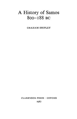 A History of Samos, 800-188 BC