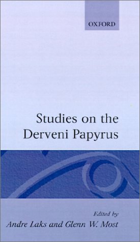 Studies on the Derveni Papyrus