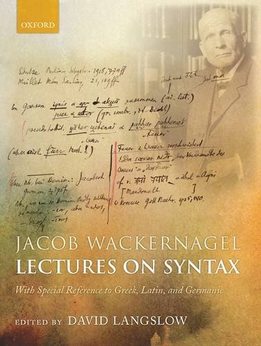 Jacob Wackernagel, Lectures on Syntax