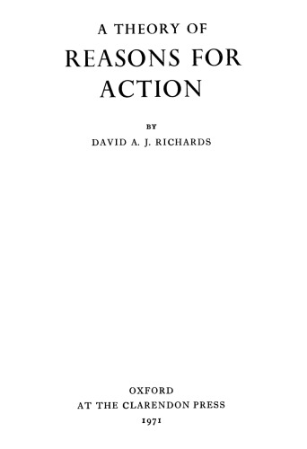 Theory of Reasons for Action