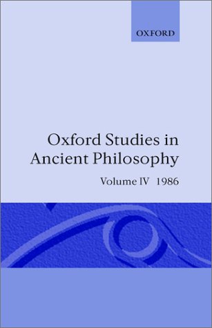 Oxford Studies in Ancient Philosophy