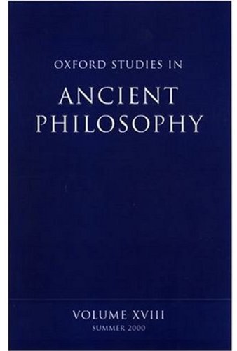 Oxford Studies in Ancient Philosophy