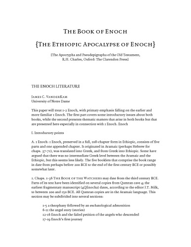 The Ethiopic Book of Enoch