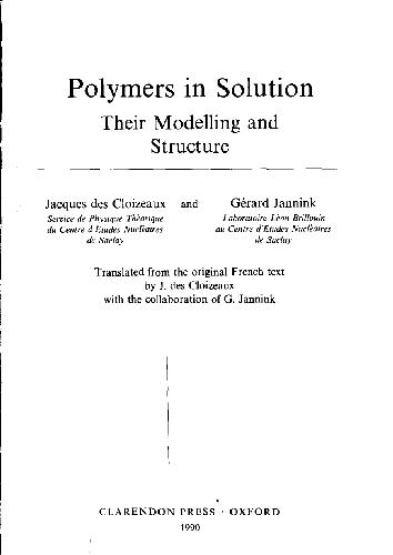 Polymers In Solution