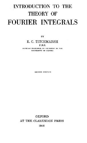 Introduction to Theory of Fourier Integrals