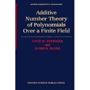 Additive Number Theory Of Polynomials Over A Finite Field