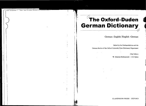 The Oxford-Duden German Dictionary