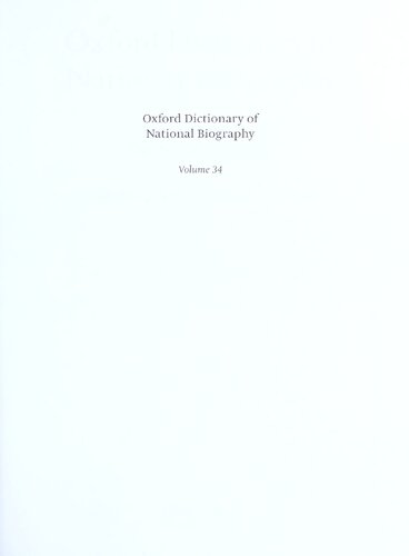 Oxford dictionary of national biography : from the earliest times to the year 2000