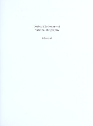 Oxford dictionary of national biography / 60. Wolmark - Zuylestein.