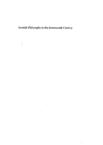 Scottish Philosophy in the Seventeenth Century