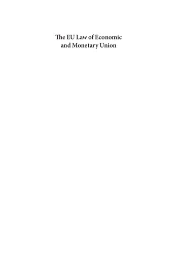 Eu Law of Economic &amp; Monetary Union