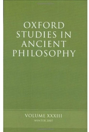 Oxford Studies in Ancient Philosophy