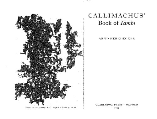 Callimachus' Book Of Iambi