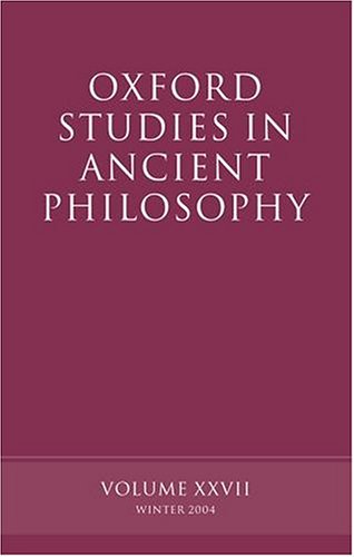 Oxford Studies in Ancient Philosophy