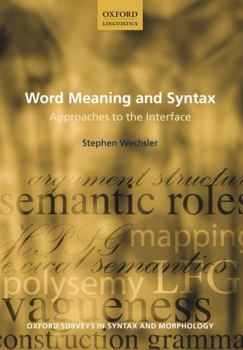 Word Meaning and Syntax