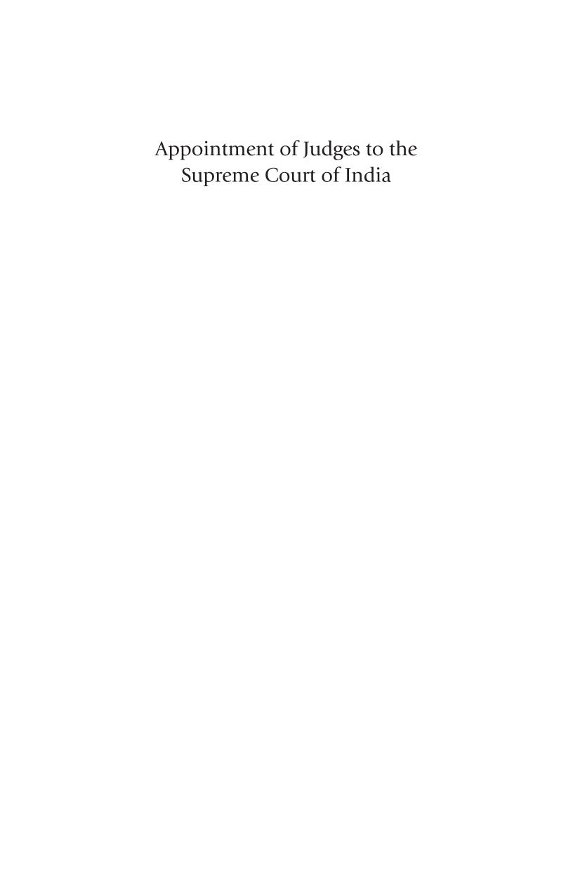 Appointment of Judges to the Supreme Court of India