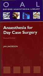 Anaesthesia for day case surgery