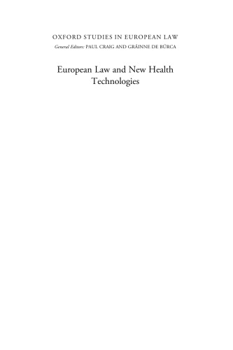 European Law and New Health Technologies