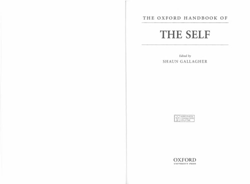 The Oxford Handbook of the Self