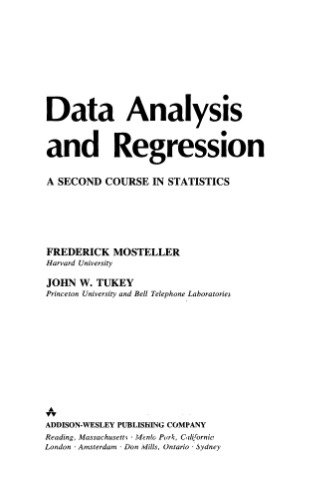 Data Analysis and Regression