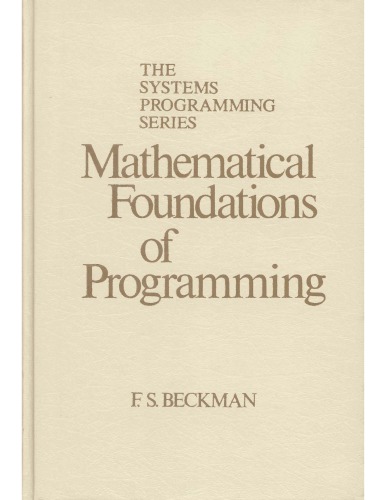Mathematical Foundations Of Programming