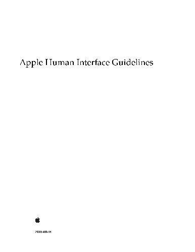 Human Interface Guidelines