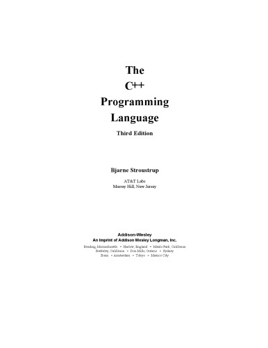 The C++ Programming Language