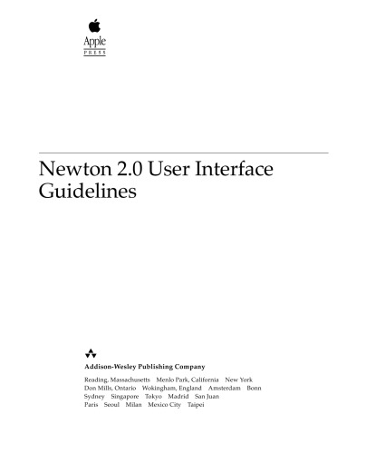 Newton 2. 0 User Interface Guidelines