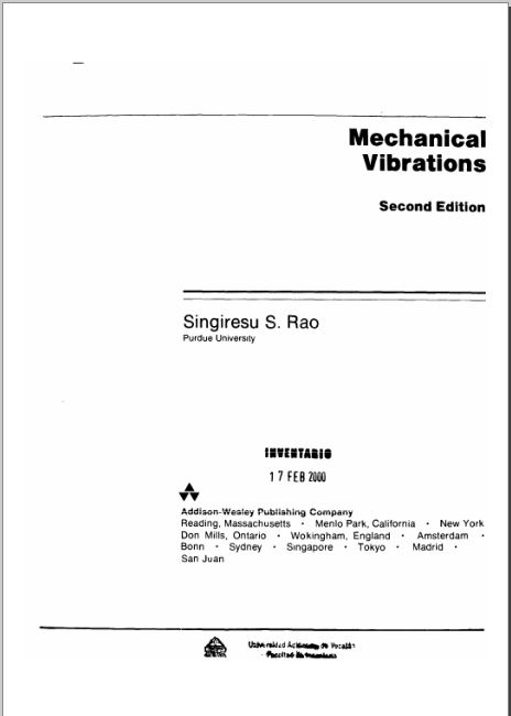 Mechanical Vibrations