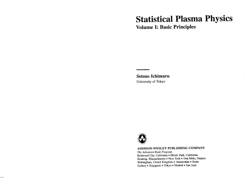 Statistical Plasma Physics, Volume I