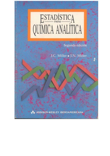 Estadistica para quimica analitica.