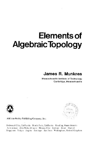 Elements Of Algebraic Topology