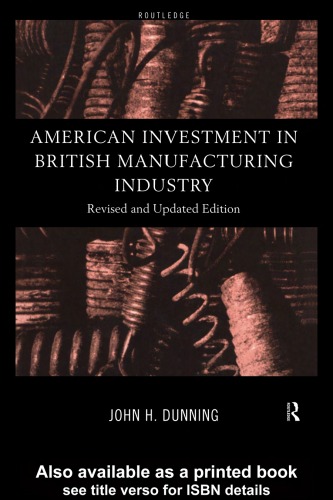 American Investment In British Manufacturing Industry