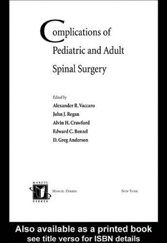 Complications of pediatric and adult spinal surgery