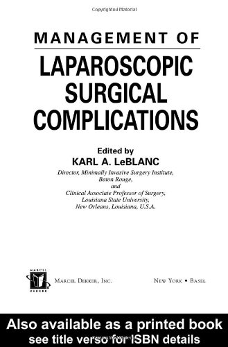 Management of Laparoscopic Surgical Complications