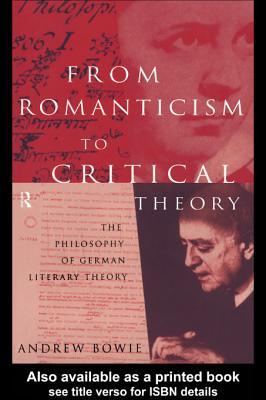 From Romanticism to Critical Theory