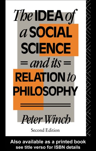 The idea of a social science and its relation to philosophy