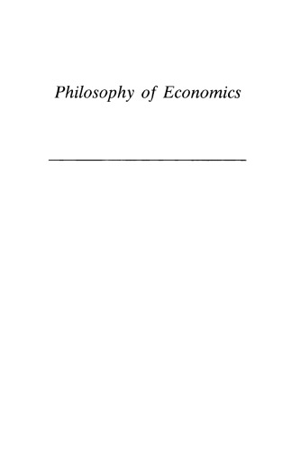 The Philosophy of Economics