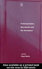 Professionalism, boundaries and the workplace