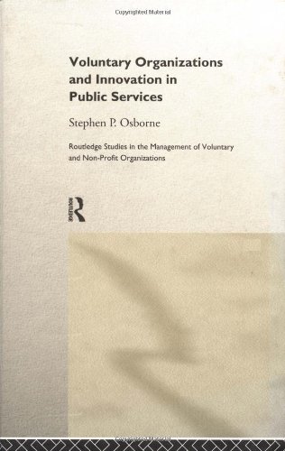 Voluntary Organisations and Innovation in the Public Services