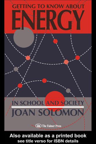 Getting to Know about Energy in School and Society