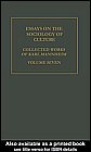Essays on the Sociology of Culture