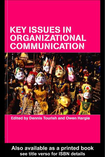 Key Issues in Organizational Communication