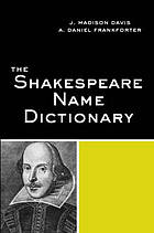 The Shakespeare Name Dictionary