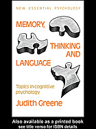 Memory, Thinking and Language