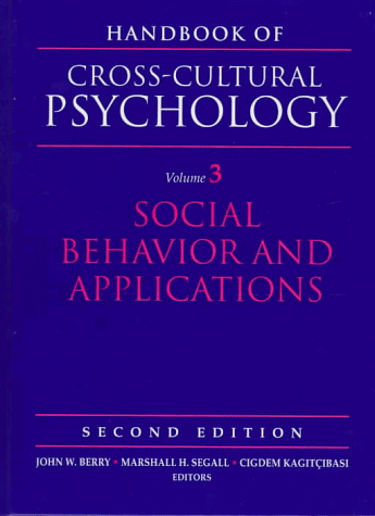 Handbook of Cross-Cultural Psychology